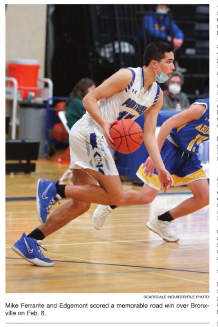 Mike Ferrante driving the ball for Edgemont — Scarsdale Inquirer file photo
